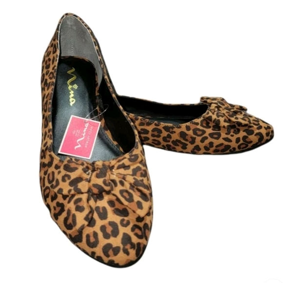 Nina Zulema Leopard Microsuede Flats Big Girls - Picture 4 of 6